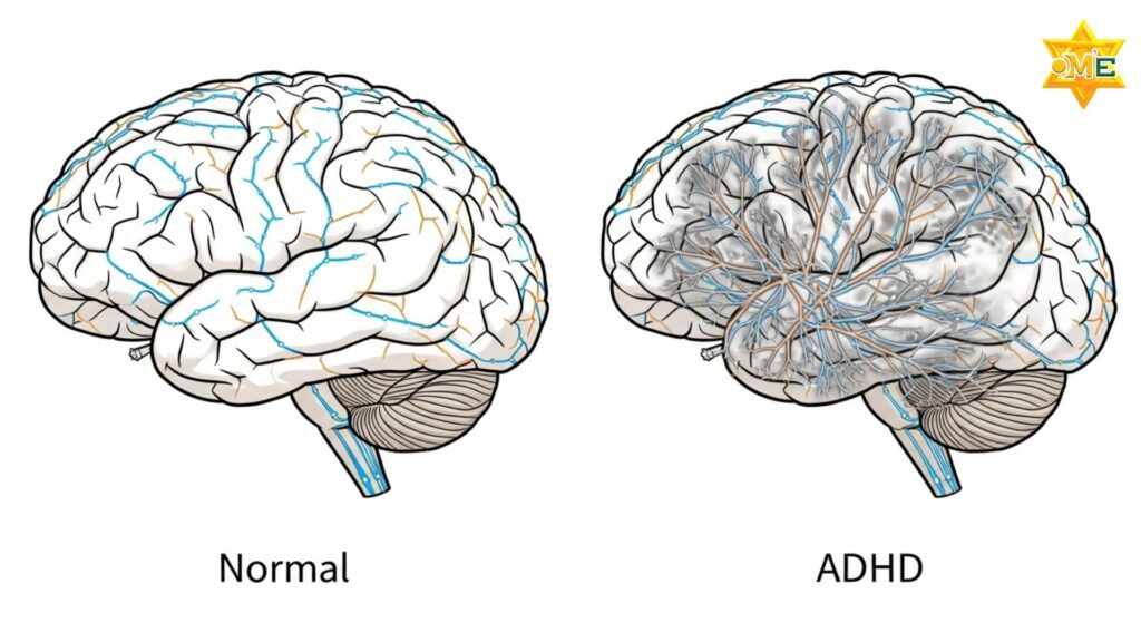 Ảnh minh họa não bộ trẻ tăng động giảm chú ý (ADHD
