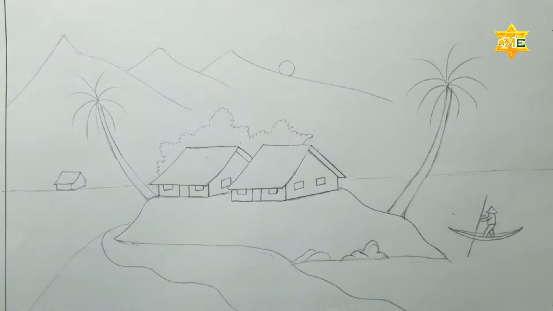 Cách Vẽ Bức Tranh Đơn Giản Phong Cảnh Quê Hương Đẹp