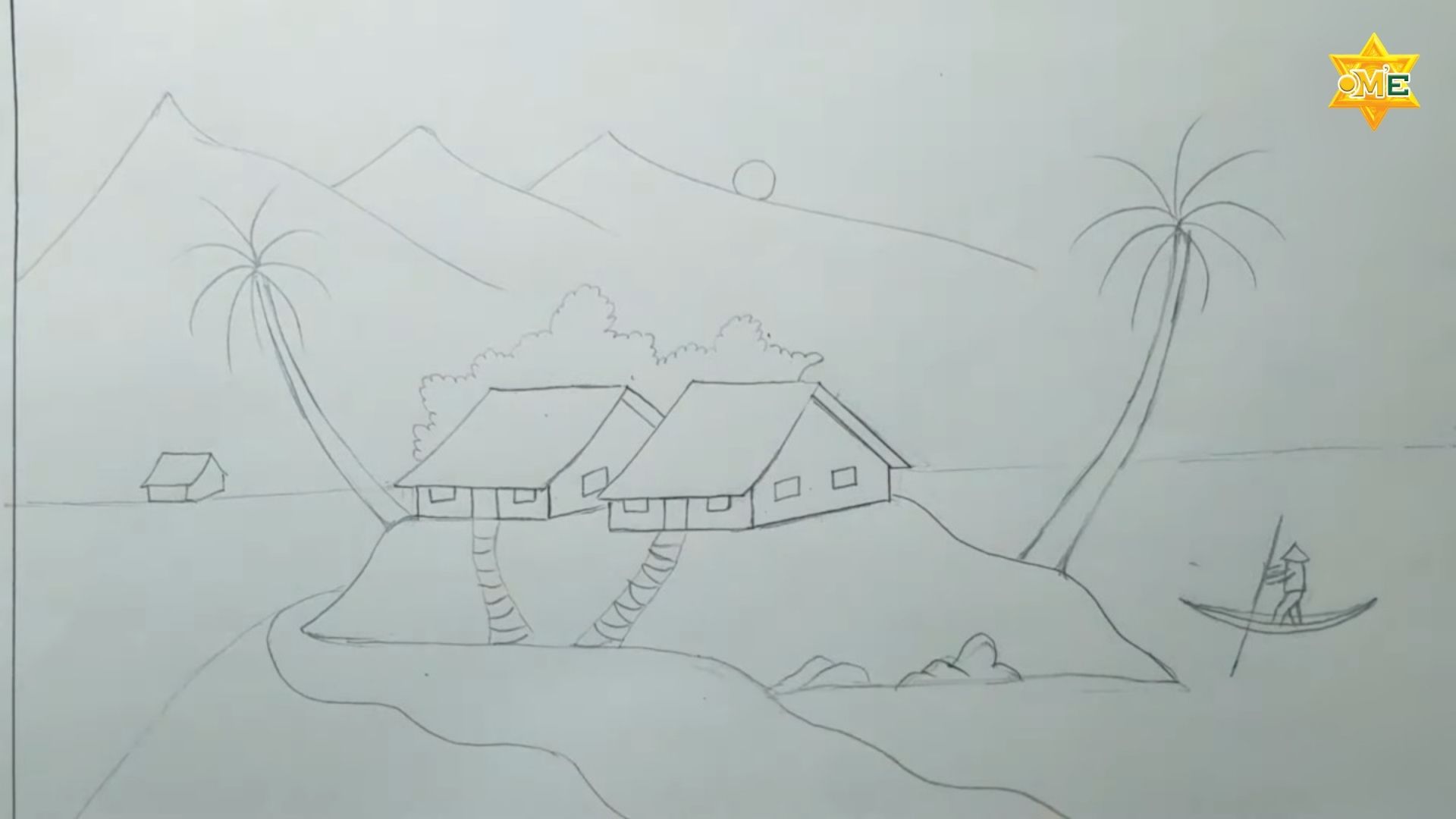 Cách Vẽ Bức Tranh Đơn Giản Phong Cảnh Quê Hương Đẹp