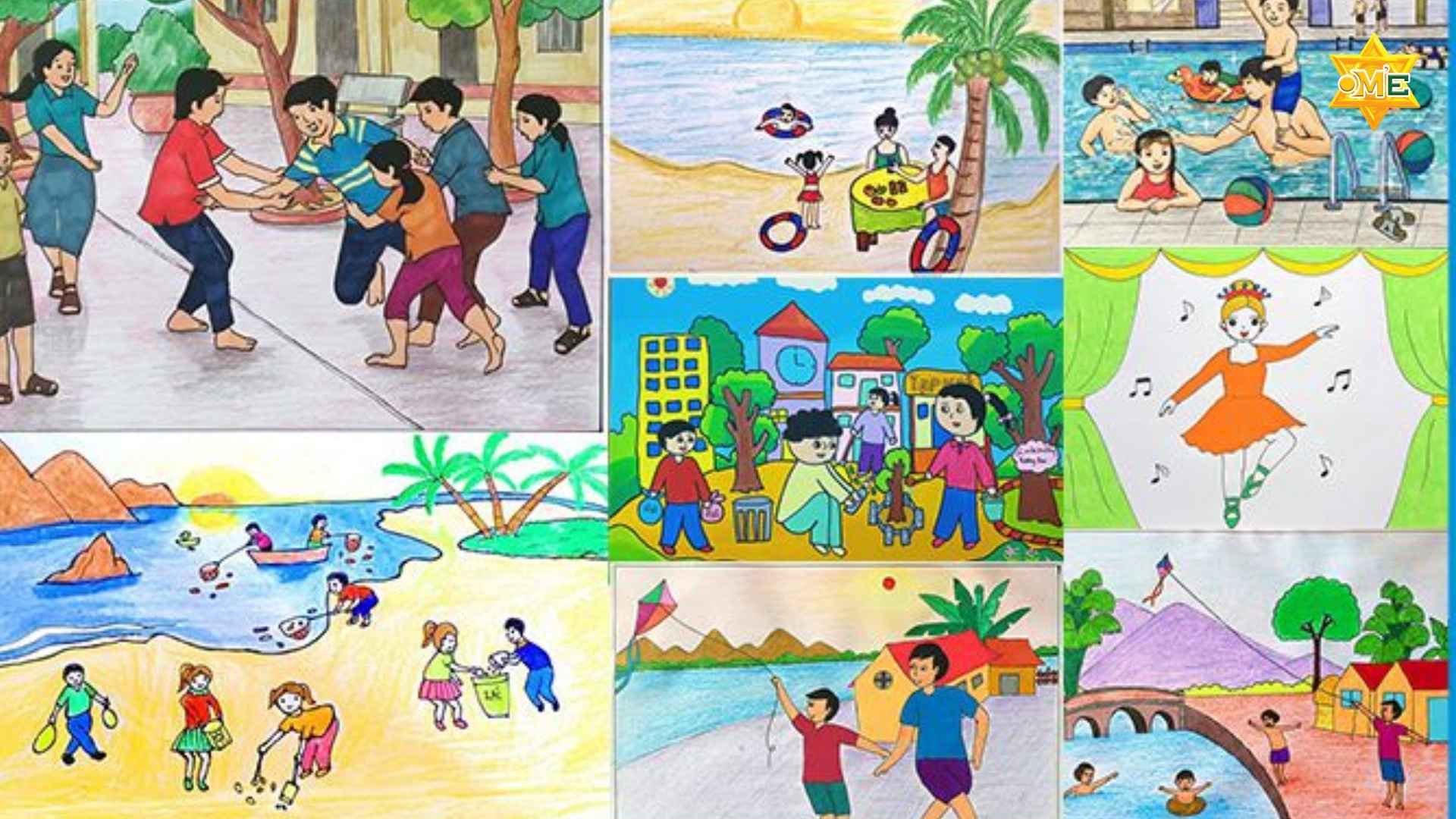 Cách Vẽ Bức Tranh Đơn Giản Phong Cảnh Quê Hương Đẹp