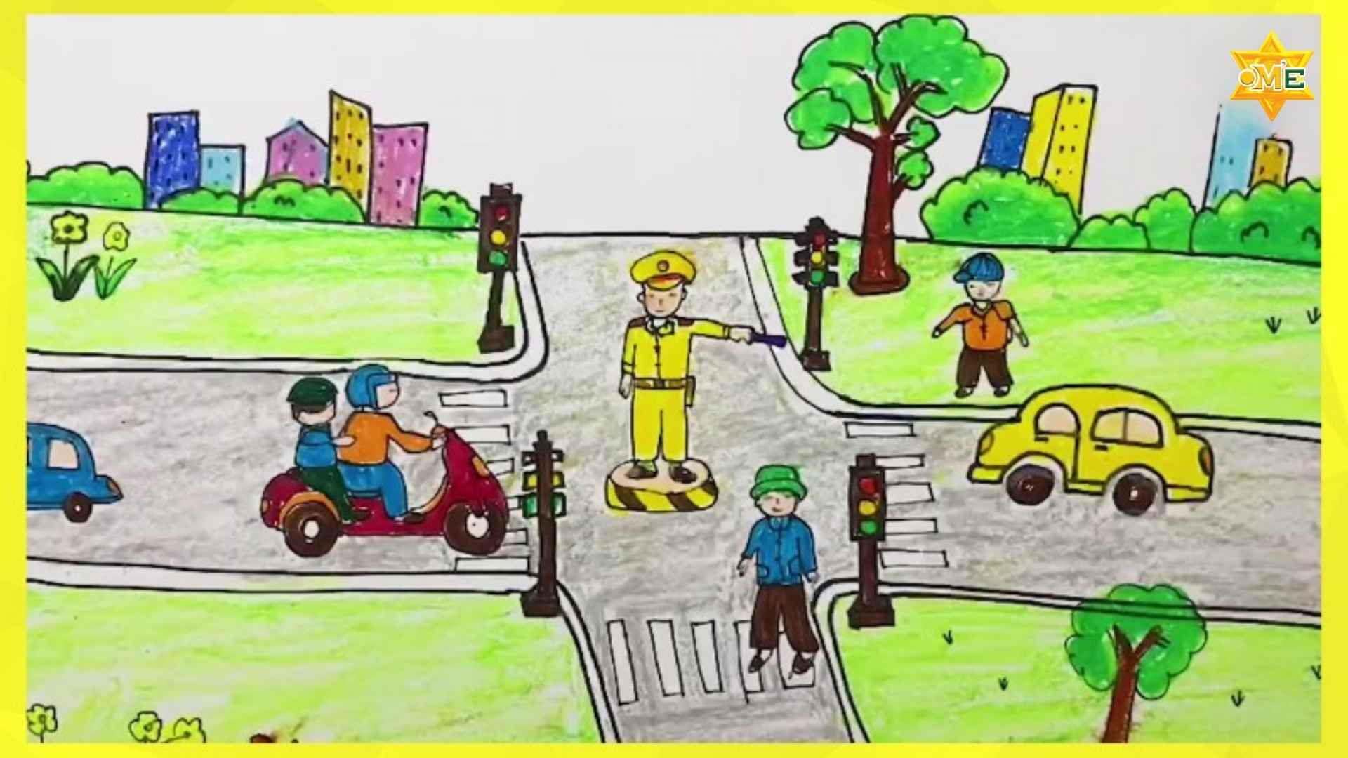 Bức Tranh Vẽ An Toàn Giao Thông