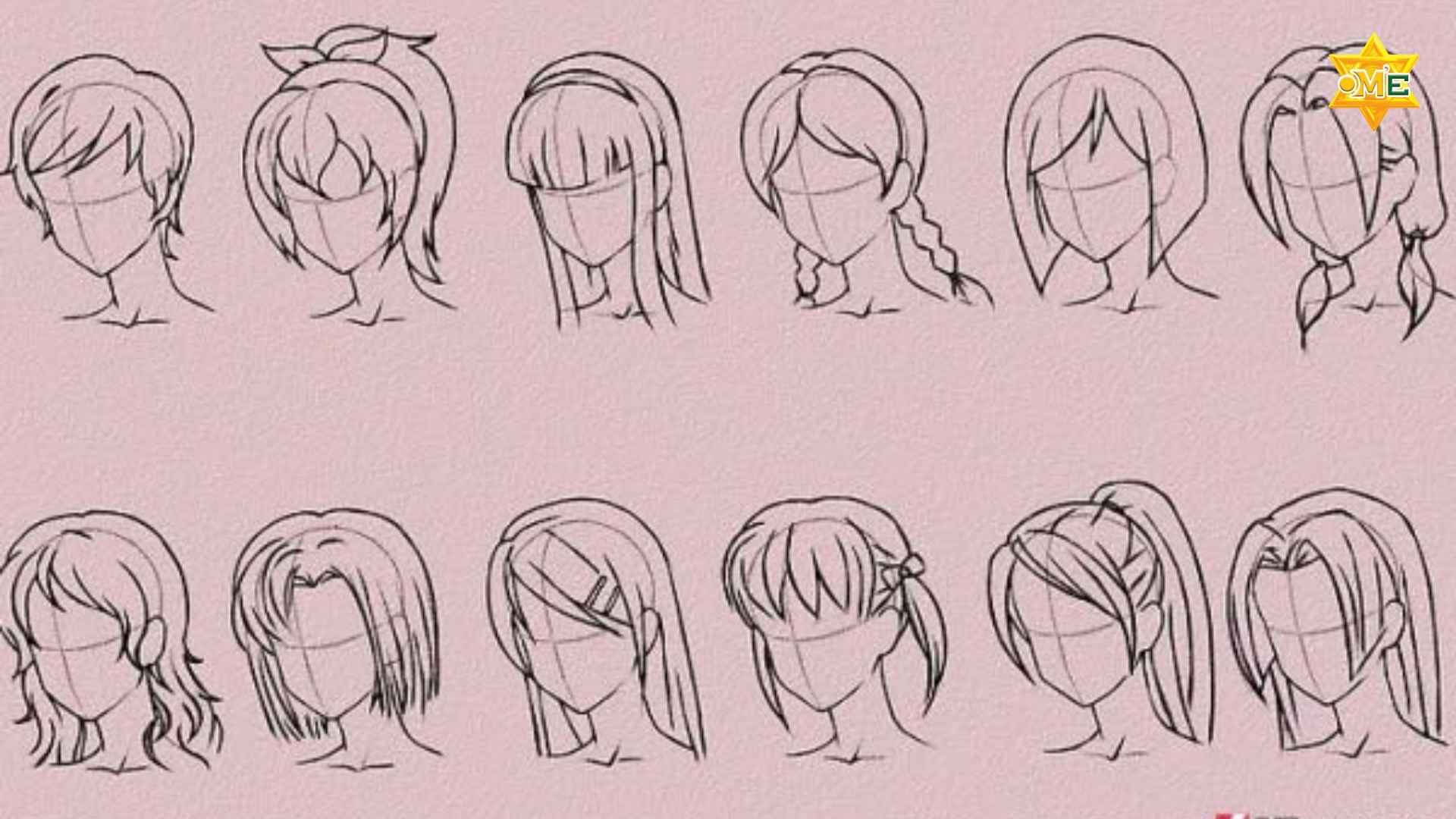 Cách Vẽ Tóc Anime Nam Nữ Đơn Giản