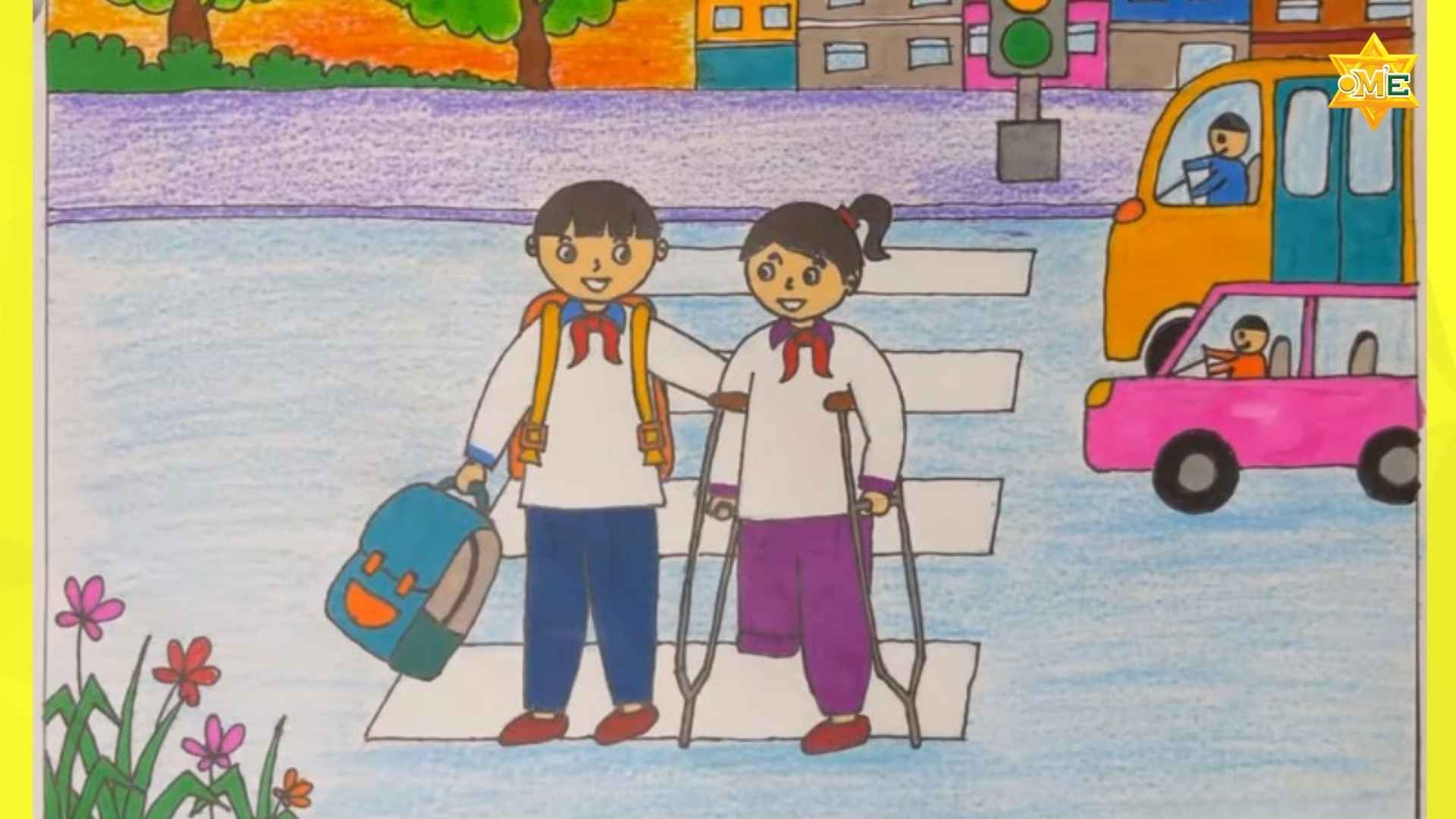 Bức Tranh Vẽ An Toàn Giao Thông