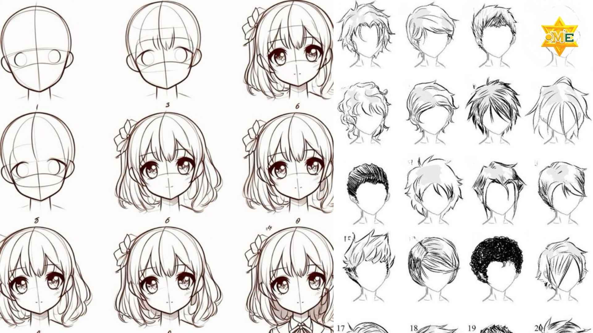 Cách Vẽ Tóc Anime Nam Nữ Đơn Giản Cho Người Mới