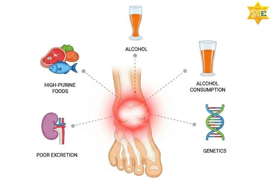 Nguyên nhân gây bệnh gout