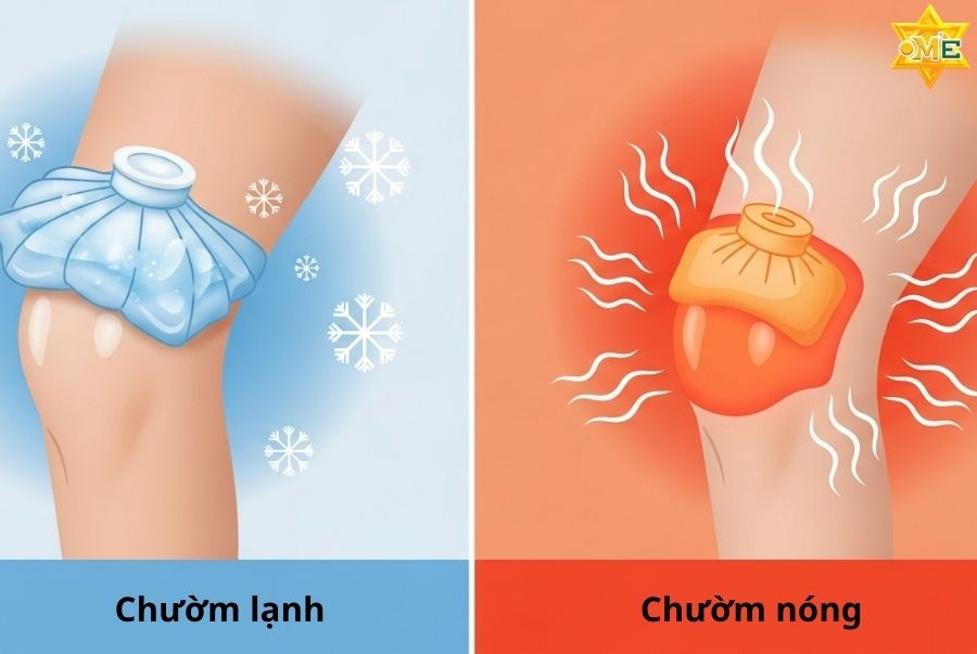 chườm nóng và chườm lạnh cho khớp gối, các phương pháp giảm đau an toàn tại nhà cho mẹ sau sinh.