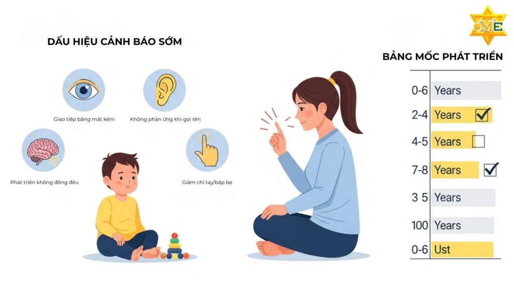 Nhận diện bé rối loạn phổ tự kỷ qua mốc phát triển