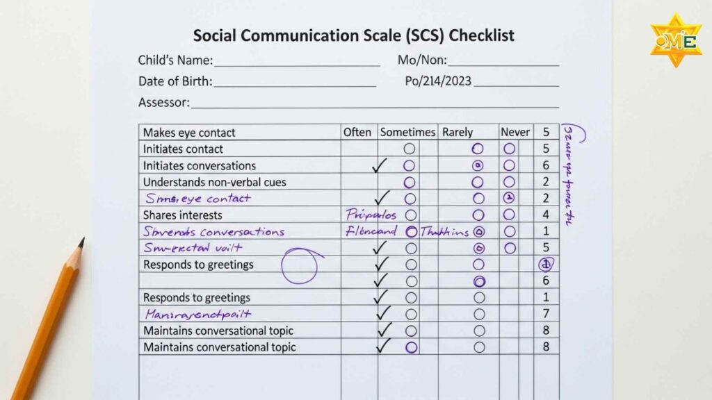 Bảng kiểm tra giao tiếp xã hội và quan sát trực tiếp
