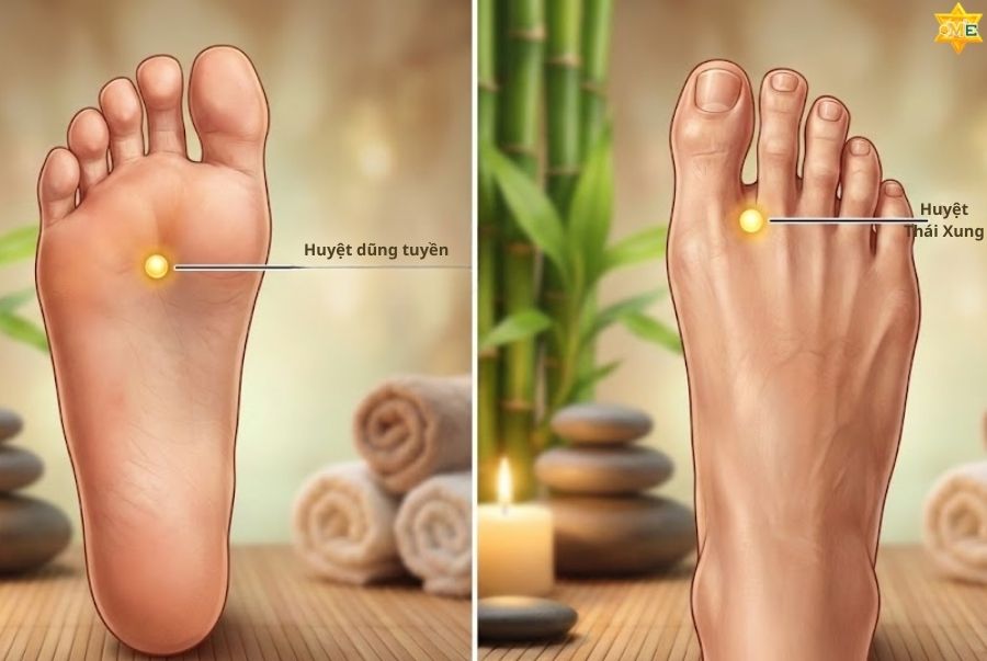 Tại sao xoa bóp huyệt bàn chân giúp giảm căng cơ?