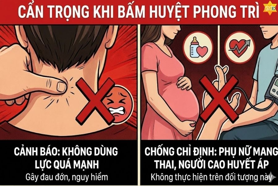 Những lưu ý "sống còn" khi tác động vào huyệt Phong Trì