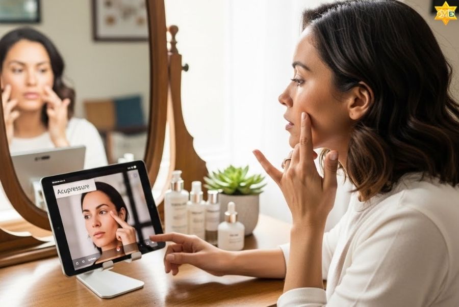 Hướng dẫn cách bấm huyệt trên mặt an toàn