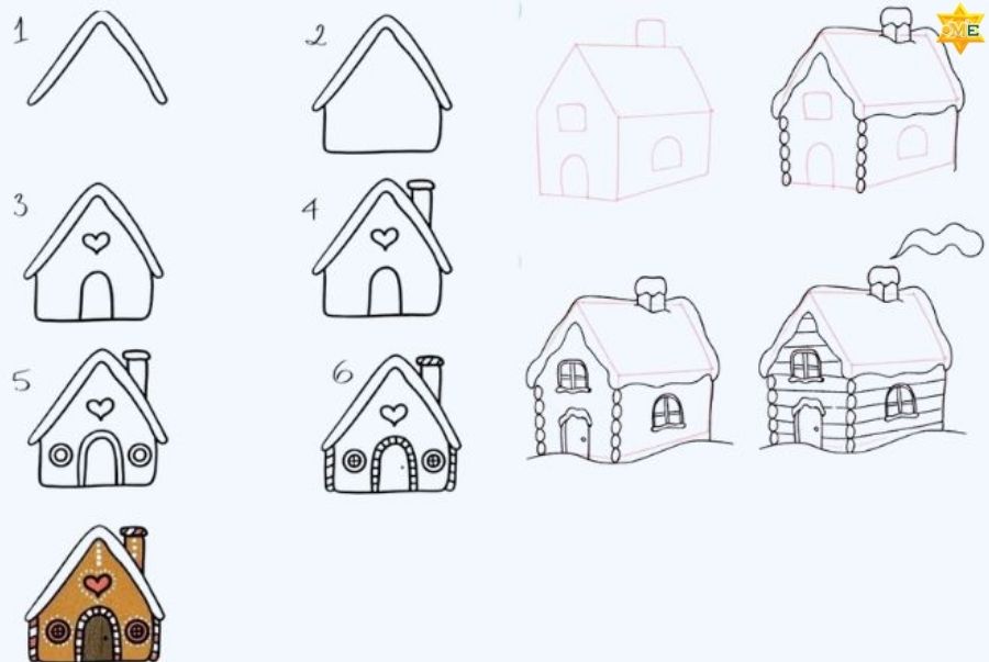 Vẽ Ngôi nhà tuyết ấm áp