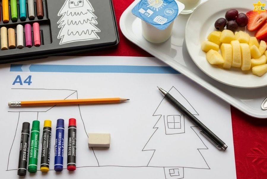 Chuẩn bị dụng cụ để có bức tranh về Giáng Sinh đẹp