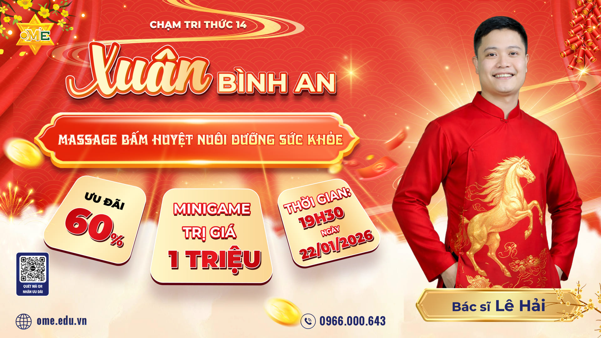 CHẠM TRI THỨC SỐ 14: XUÂN BÌNH AN – MASSAGE BẤM HUYỆT NUÔI DƯỠNG SỨC KHỎE