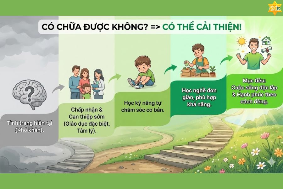 Trẻ chậm phát triển trí tuệ có chữa được không?
