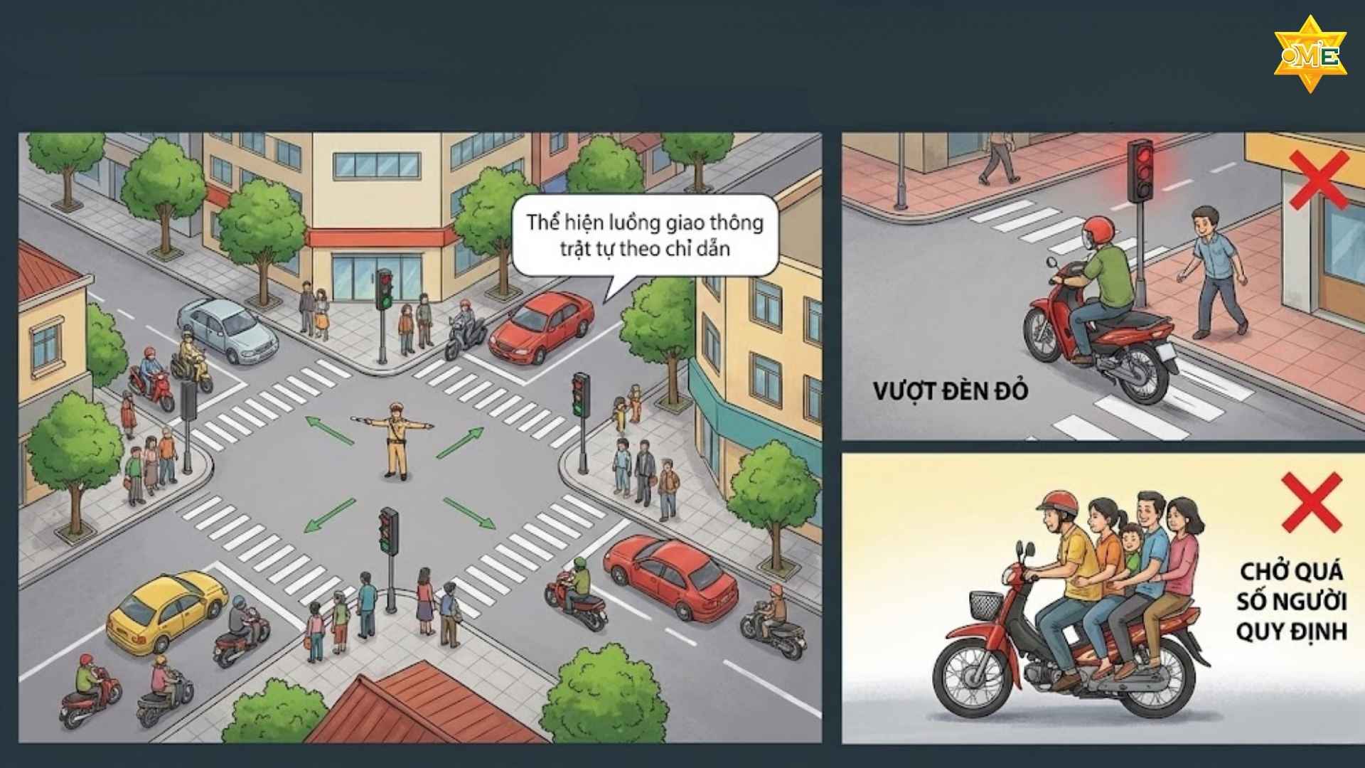 Gợi ý mẫu hình vẽ an toàn giao thông