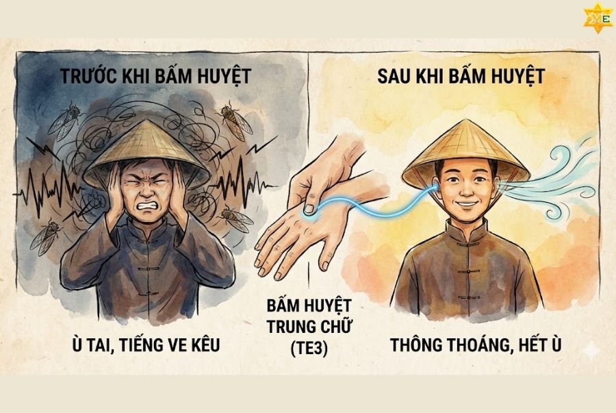 công dụng của huyệt trung chữ