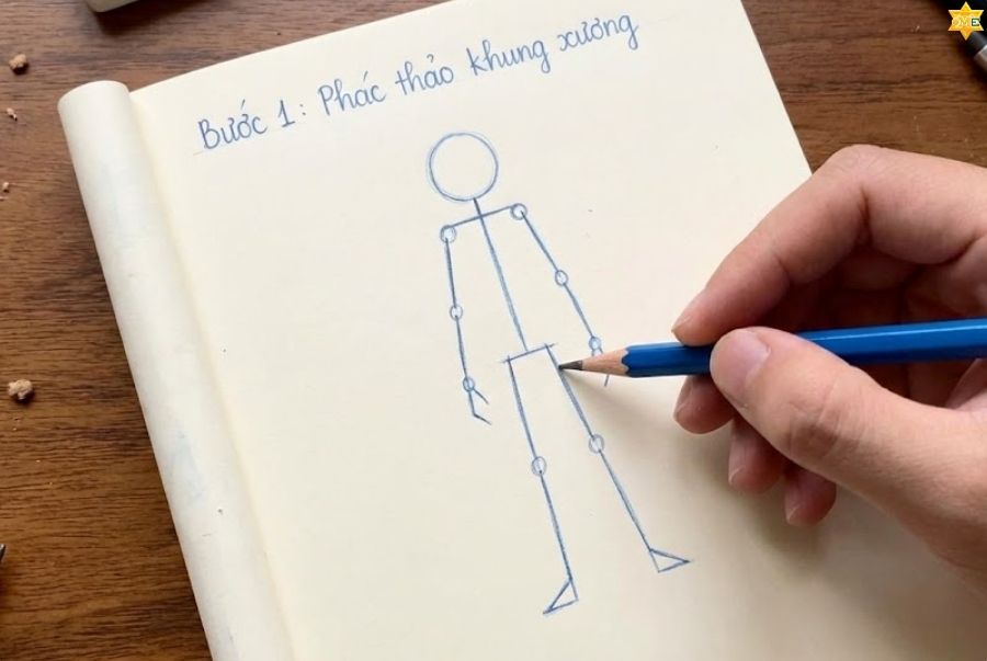 Các bước vẽ dáng người anime nam đơn giản cho người mới