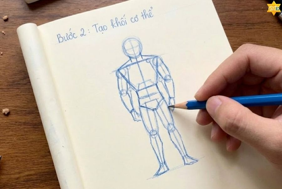 Các bước vẽ dáng người anime nam đơn giản cho người mới
