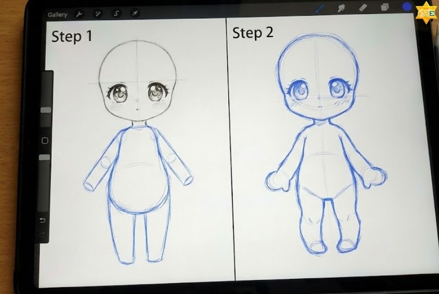 Hướng dẫn cách vẽ anime chibi nữ từng bước