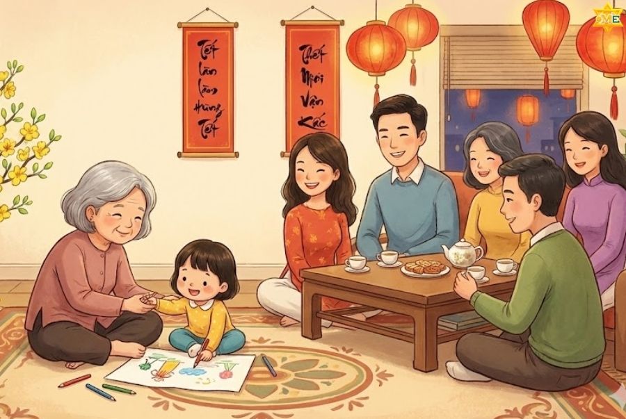 Hướng Dẫn Vẽ Tranh Tết Đơn Giản Mà Đẹp Nhất Cho Bé 2026