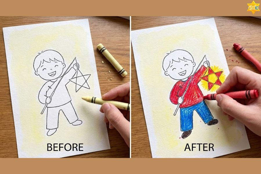 Kỹ thuật tô màu để bức vẽ tranh tết đơn giản đẹp hơn