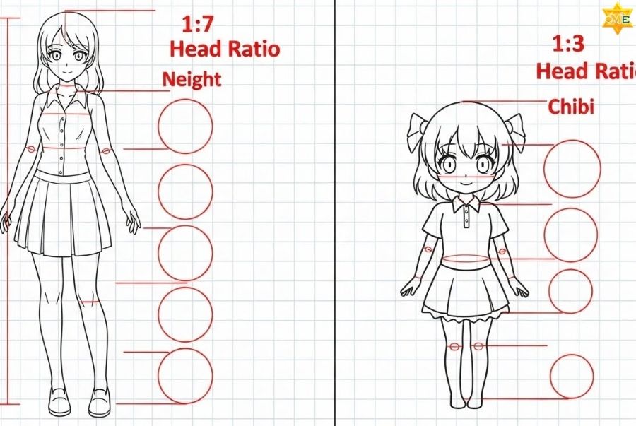 Vẽ dáng người anime đơn giản cho người mới bắt đầu