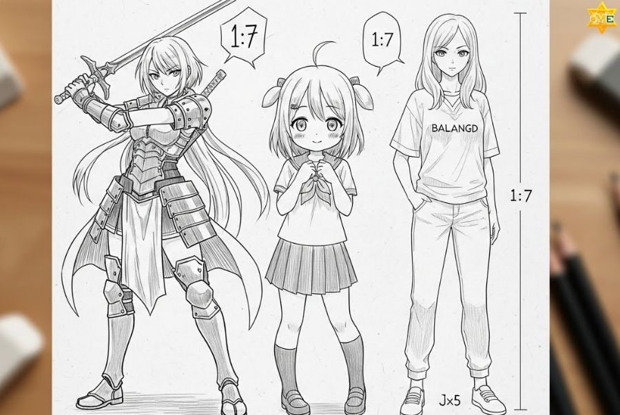 Vẽ dáng người anime