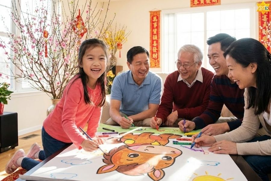 Bộ sưu tập 30+ Mẫu vẽ tranh Tết đơn giản dễ vẽ nhất 2026