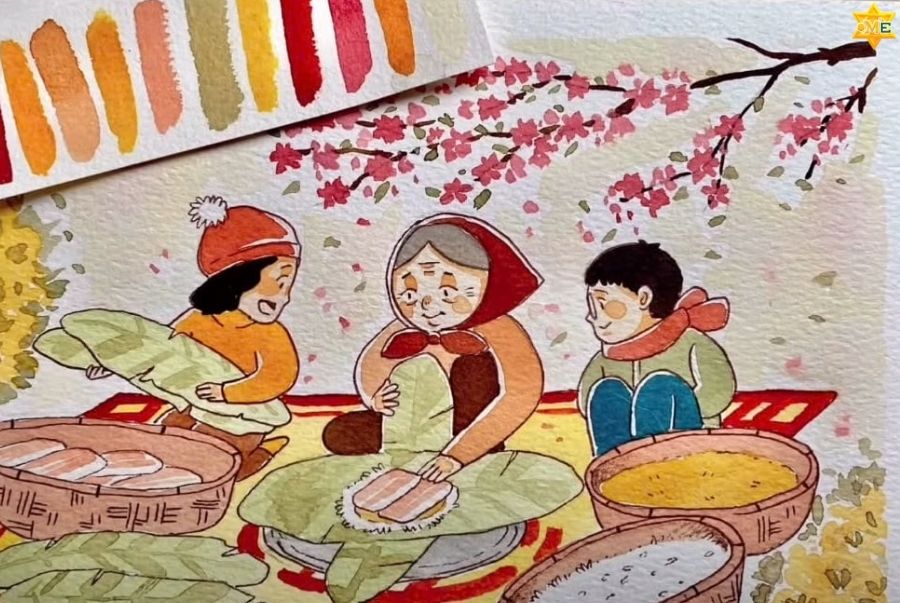 Bộ sưu tập 30+ Mẫu vẽ tranh Tết đơn giản dễ vẽ nhất 2026