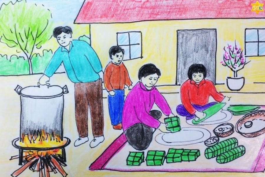 Hướng Dẫn Cách Vẽ Tranh Tết Và Mùa Xuân