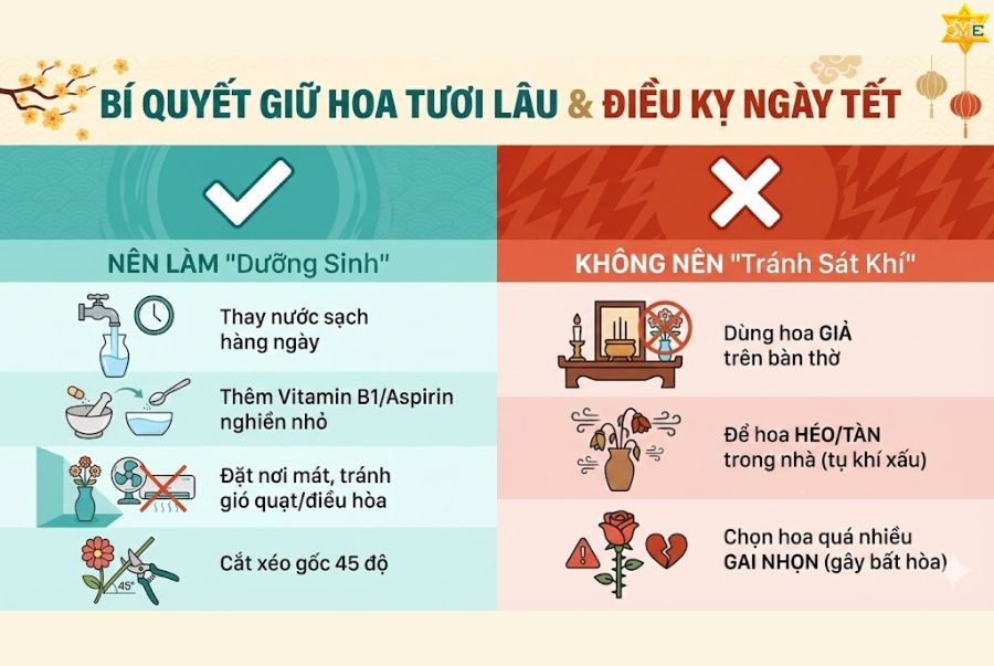 Những lưu ý khi cắm hoa để tránh phạm kỵ