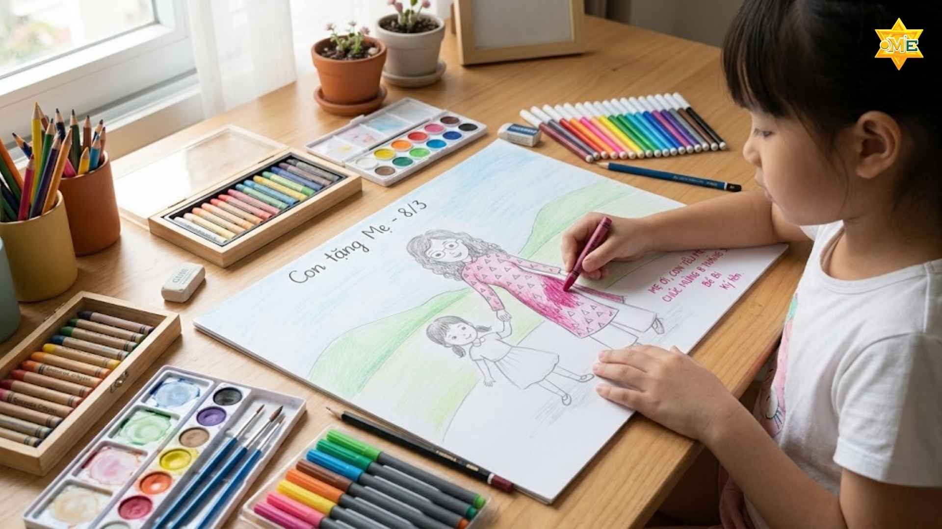 Gợi ý 10 mẫu vẽ tranh mùng 8 tháng 3 tặng mẹ