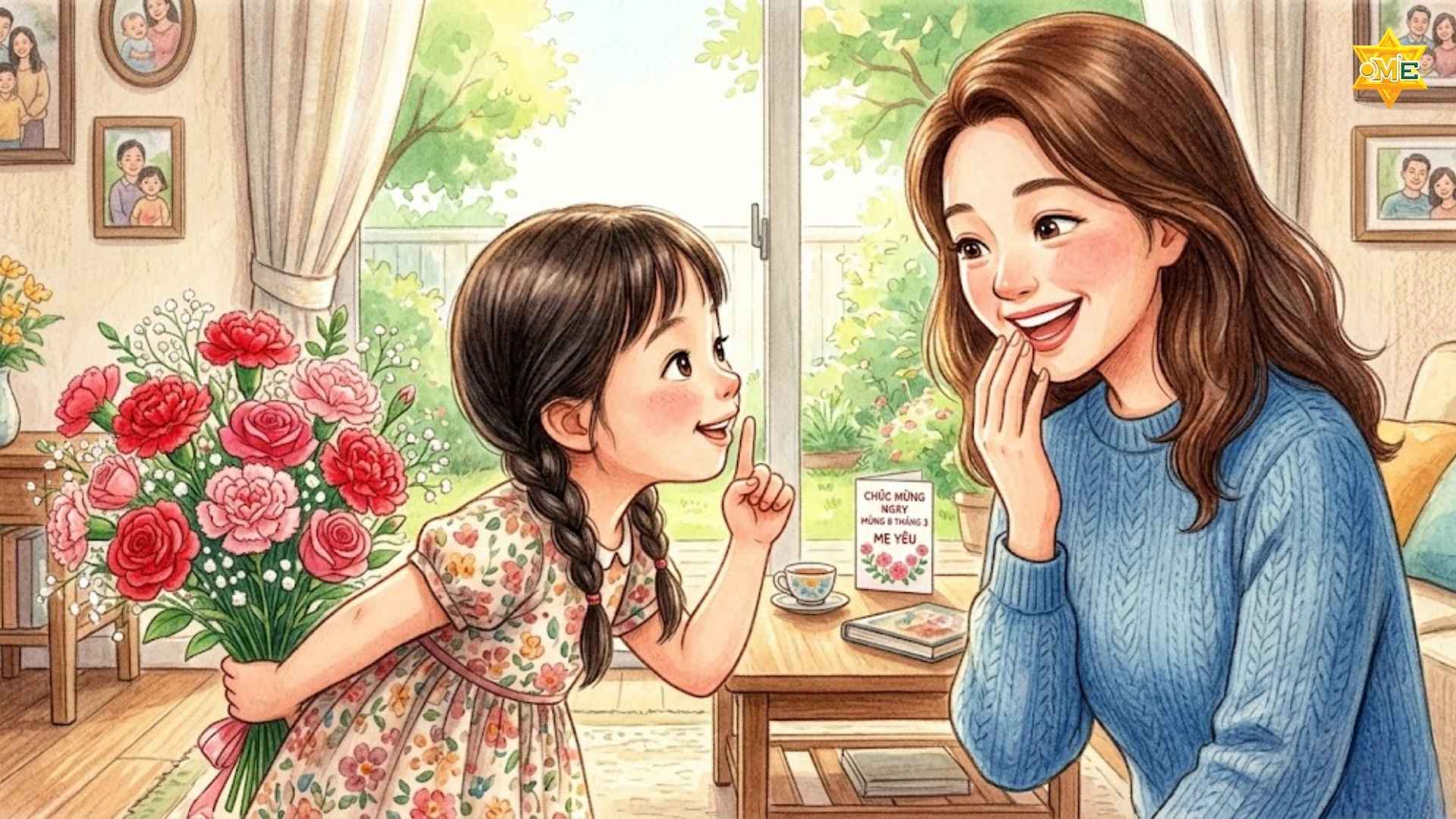 Gợi ý 10 mẫu vẽ tranh mùng 8 tháng 3 tặng mẹ