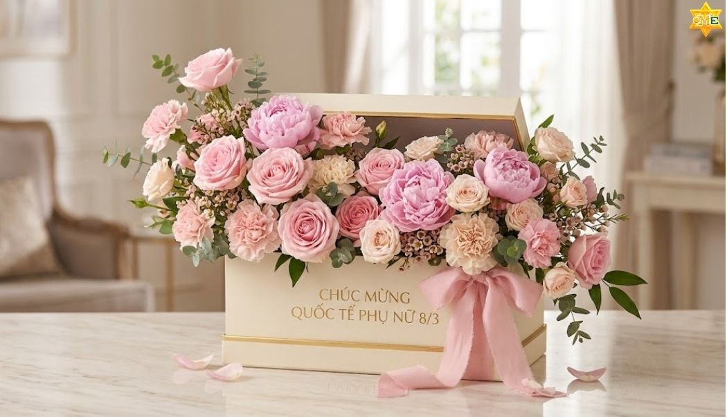 cắm hoa nghệ thuật theo chủ đề ngày 8/3