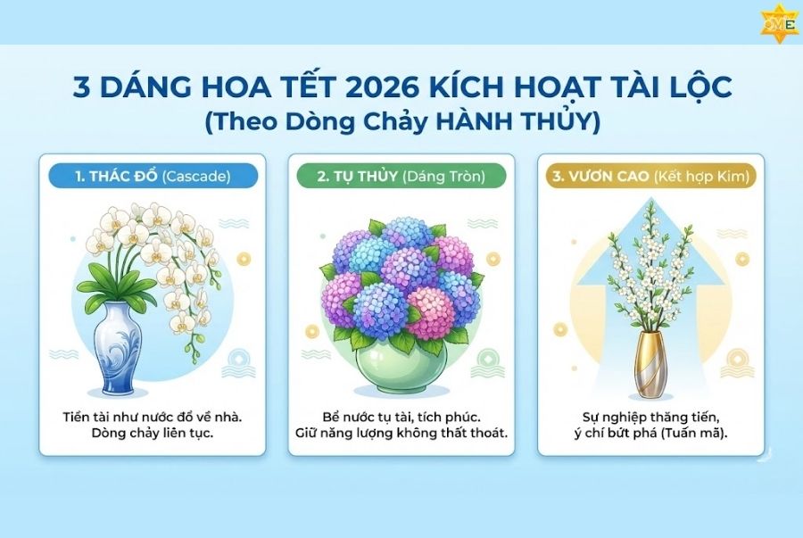 Hướng dẫn 3 cách cắm hoa Tết đẹp kích hoạt cung Tài Lộc