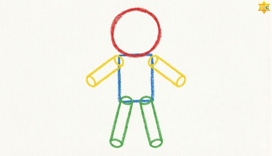 Cách vẽ người đơn giản cho trẻ em