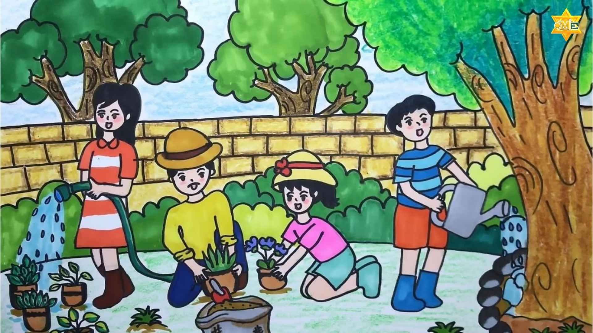 10 mẫu vẽ tranh bảo vệ môi trường xanh sạch đẹp cực đơn giản