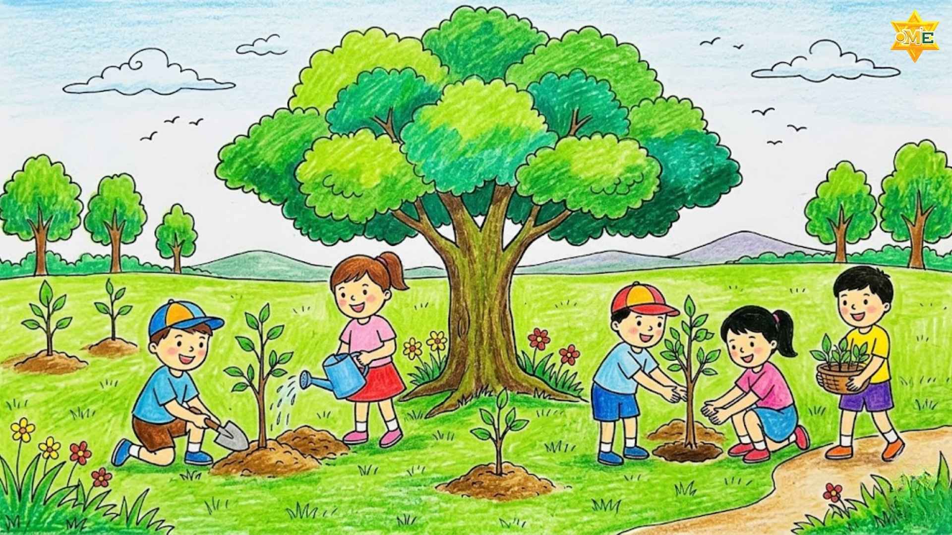 10 mẫu vẽ tranh bảo vệ môi trường xanh sạch đẹp cực đơn giản