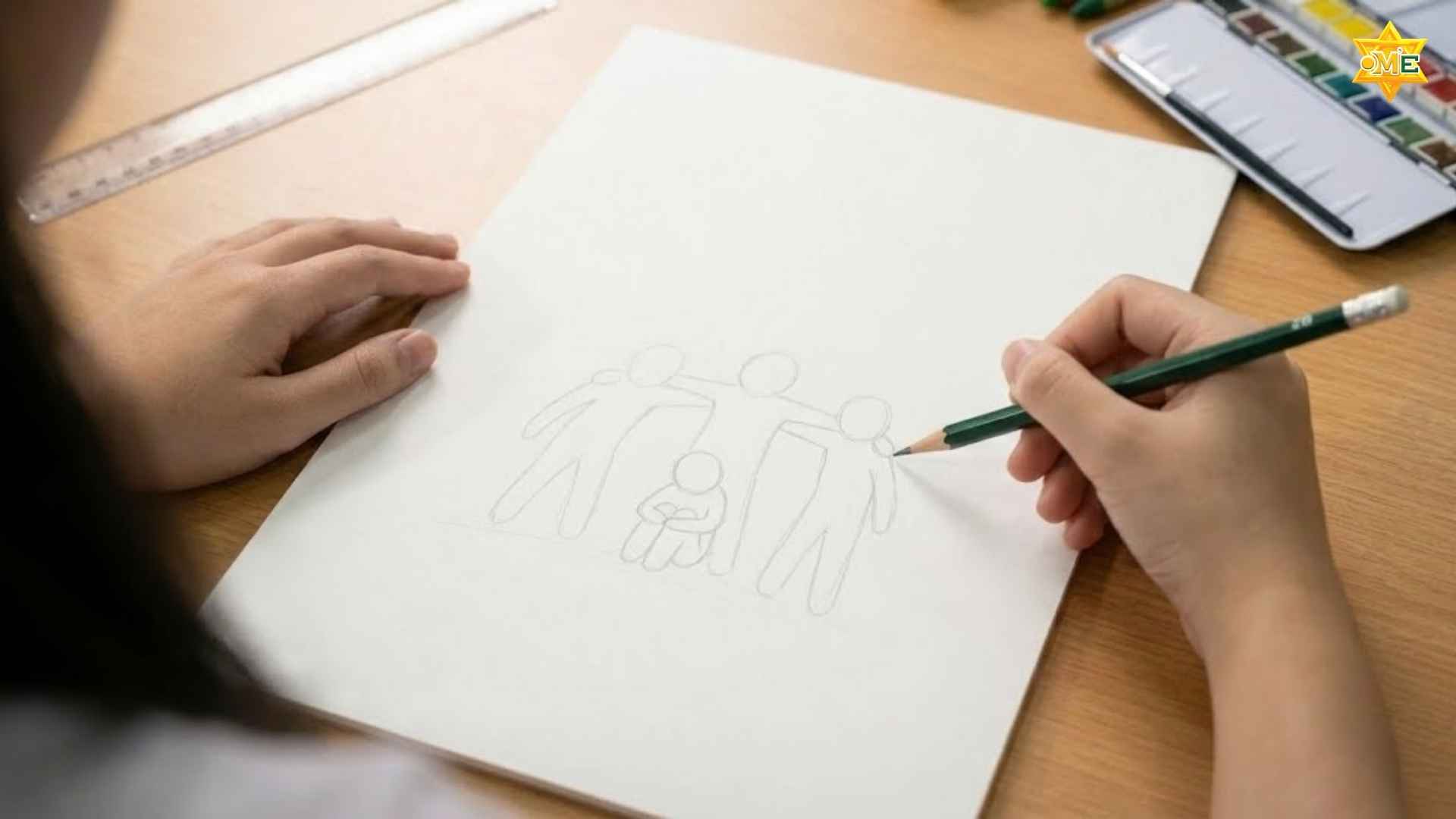 vẽ tranh bạo lực học đường đơn giản