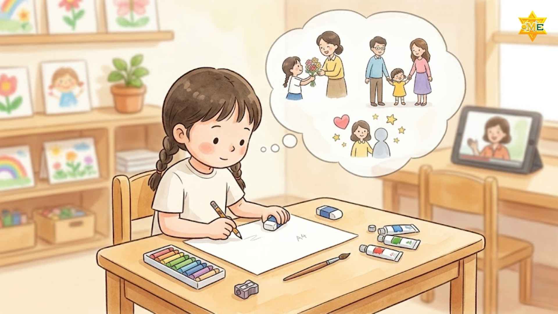 cách vẽ tranh ngày 8 tháng 3 tặng cô giáo đơn giản