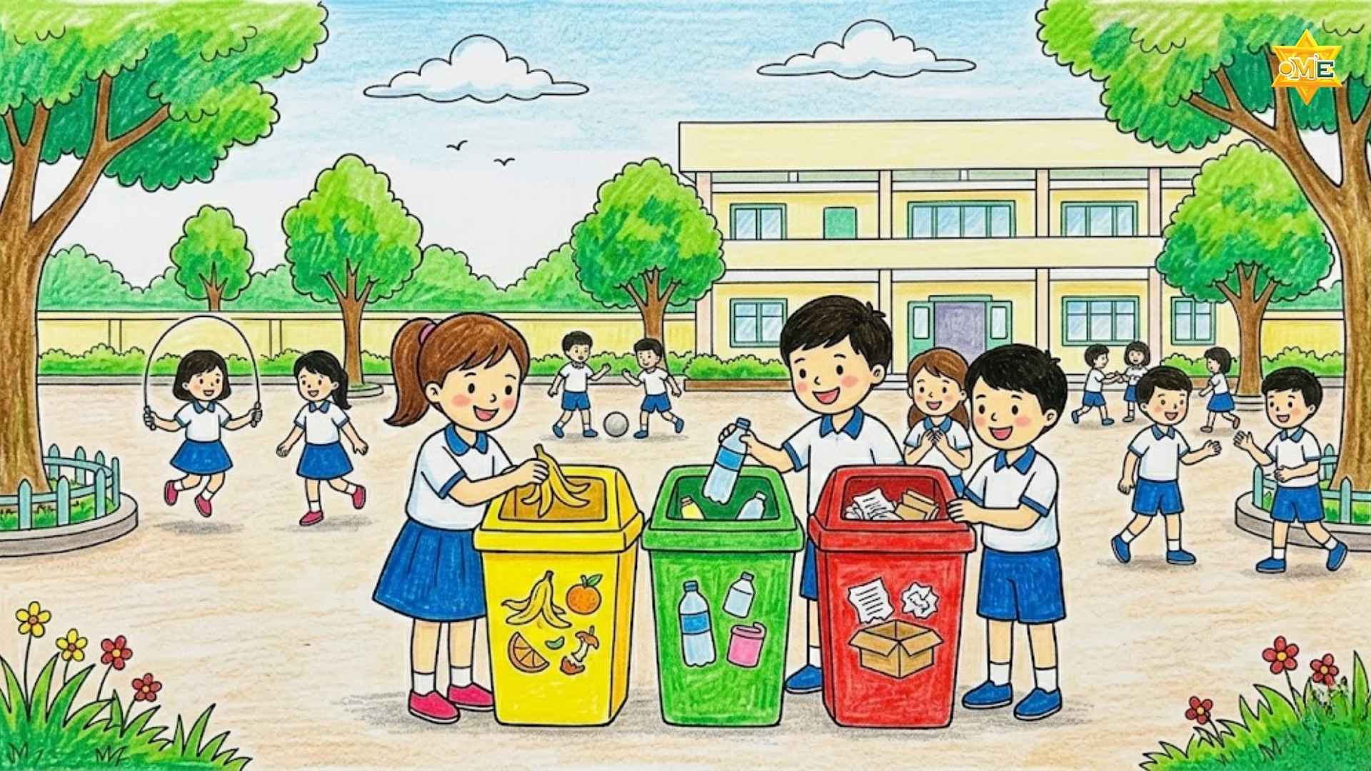 10 mẫu vẽ tranh bảo vệ môi trường xanh sạch đẹp cực đơn giản