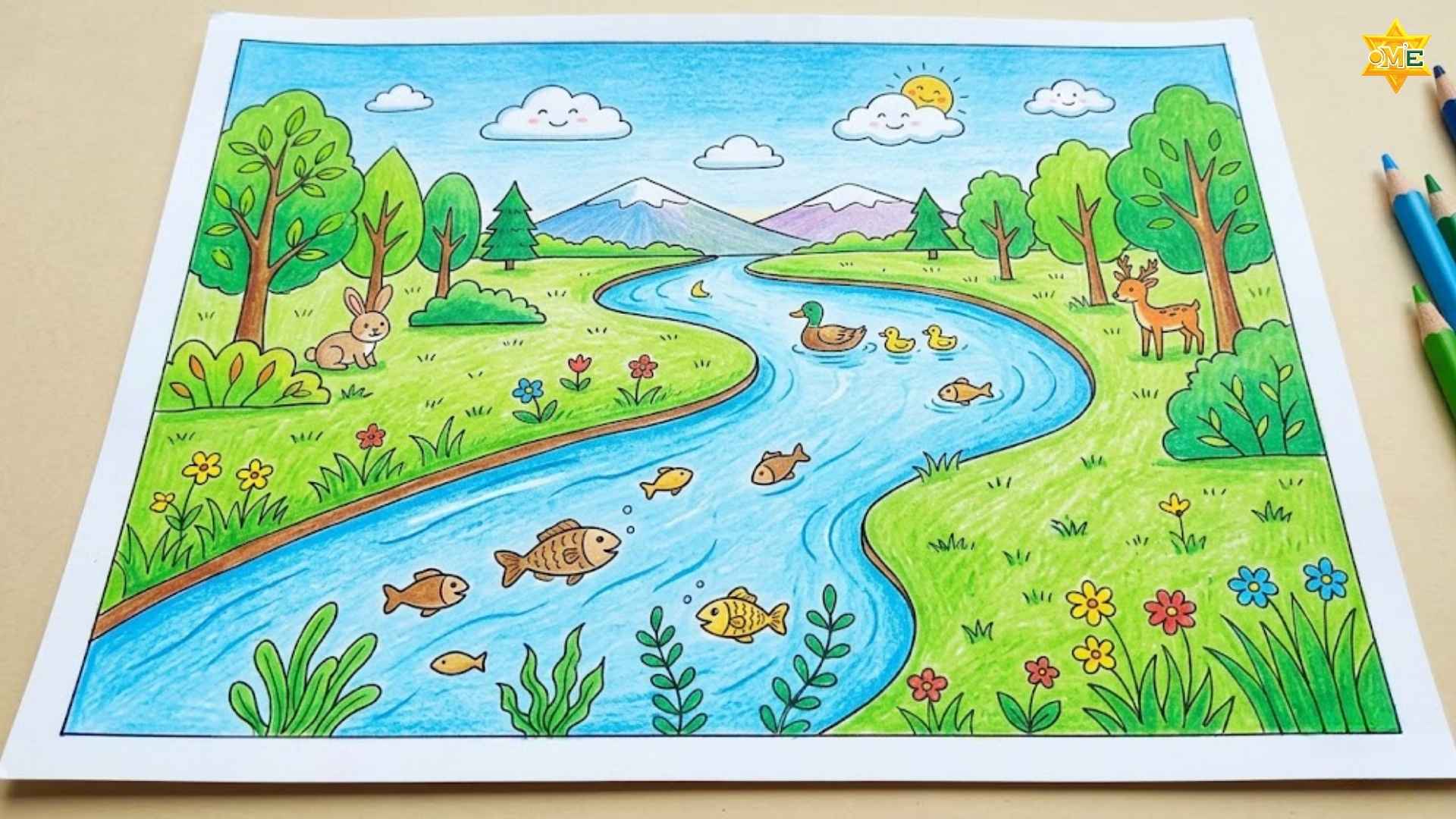 10 mẫu vẽ tranh bảo vệ môi trường xanh sạch đẹp cực đơn giản