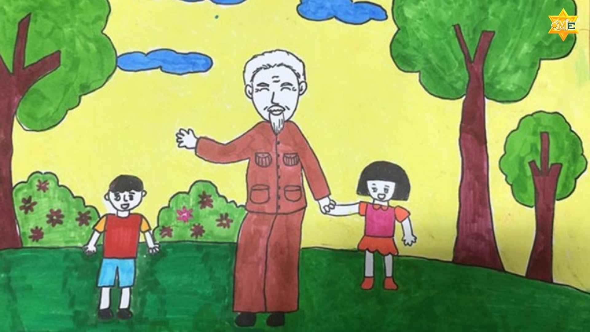 Ý nghĩa những bức tranh vẽ Bác Hồ và thiếu nhi