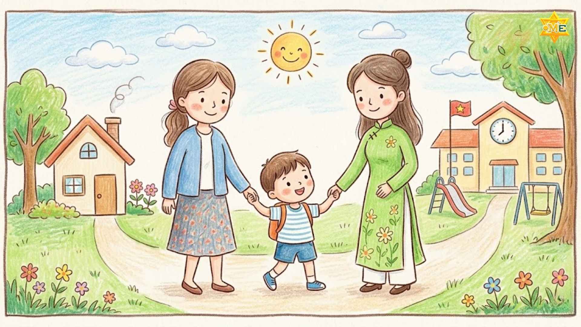 cách vẽ tranh ngày 8 tháng 3 tặng cô giáo đơn giản