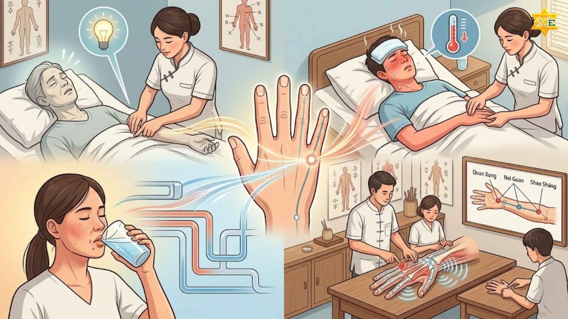 Cách xác định huyệt Quan Xung