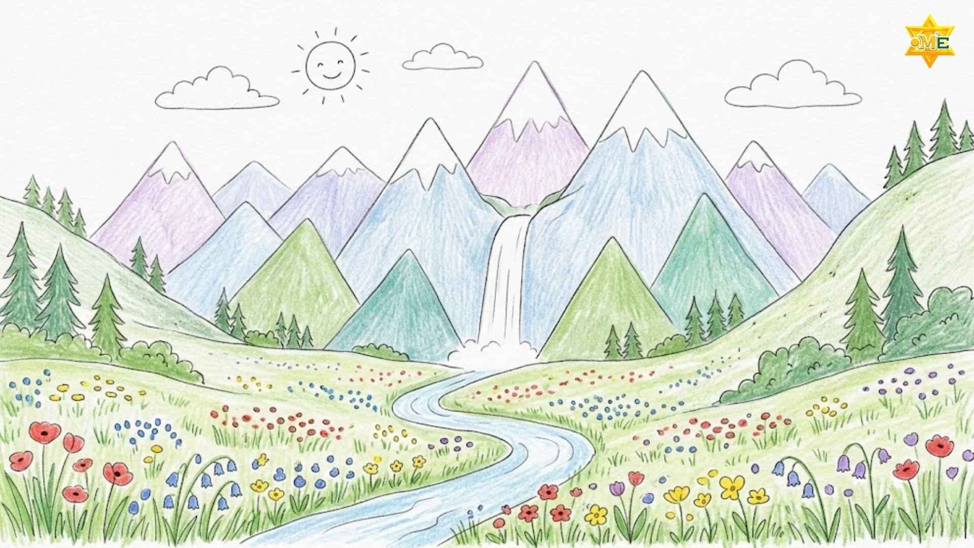 Gợi ý mẫu vẽ tranh phong cảnh đơn giản mà đẹp