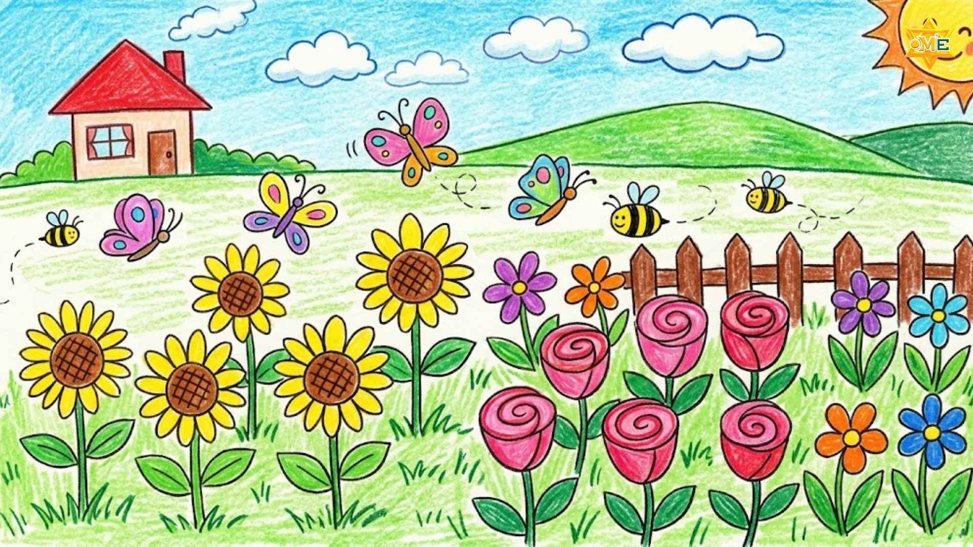 Gợi ý mẫu vẽ tranh phong cảnh đơn giản mà đẹp