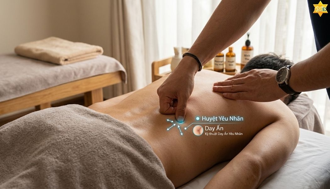 Huyệt yêu nhãn nằm ở đâu