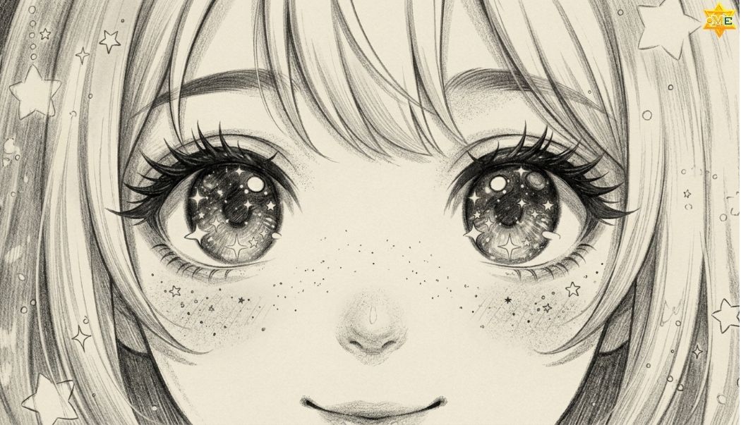 Cách vẽ mắt anime cute